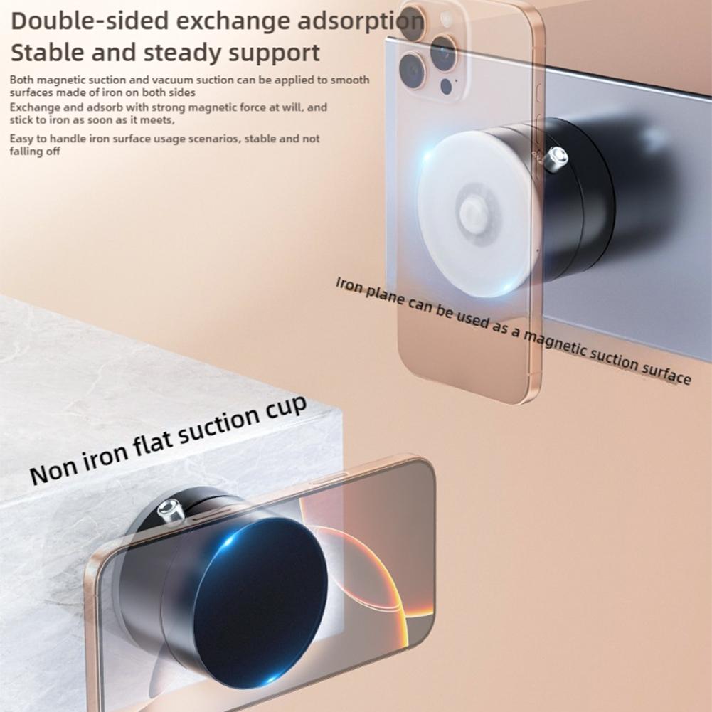 Soporte magnético para teléfono, soporte ajustable para teléfono con succión de adsorción al vacío, soporte Universal de absorción magnética para coche