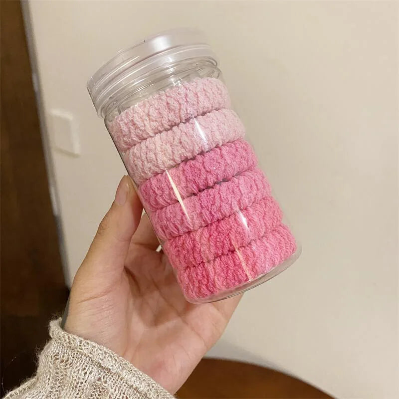 HairTies, coleteros duraderos de alta elasticidad: coleteros de punto grueso sin costuras en colores surtidos