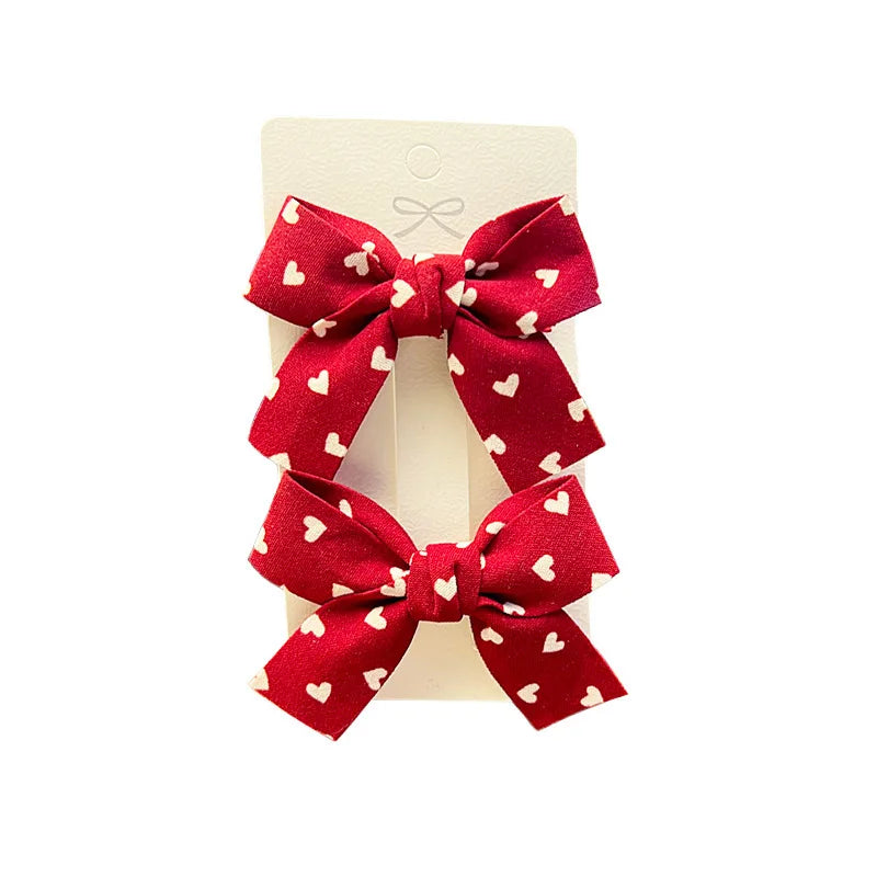 2 piezas nueva encantadora princesa lazo rojo horquillas para niña sombreros para niños horquillas pinzas para el cabello pasadores accesorios para el cabello encantadores