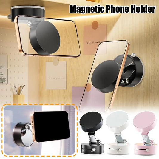 Soporte magnético para teléfono, soporte ajustable para teléfono con succión de adsorción al vacío, soporte Universal de absorción magnética para coche