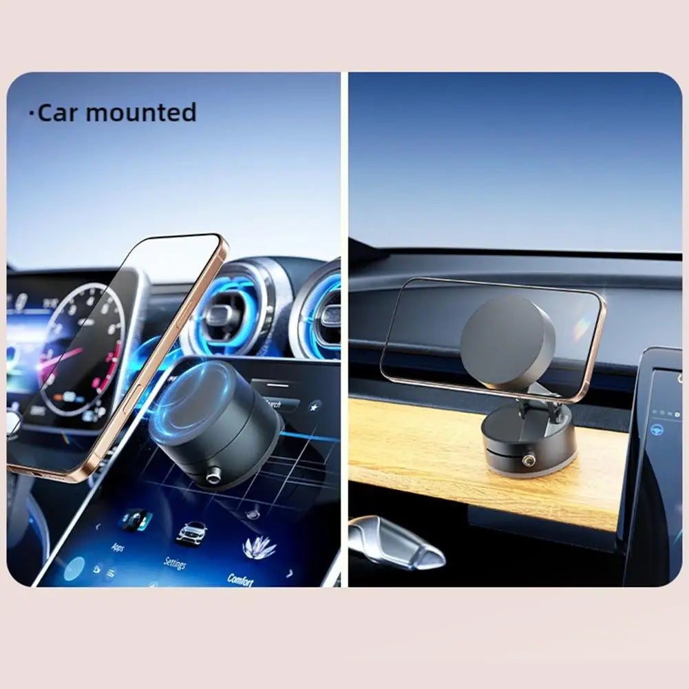 Soporte magnético para teléfono, soporte ajustable para teléfono con succión de adsorción al vacío, soporte Universal de absorción magnética para coche