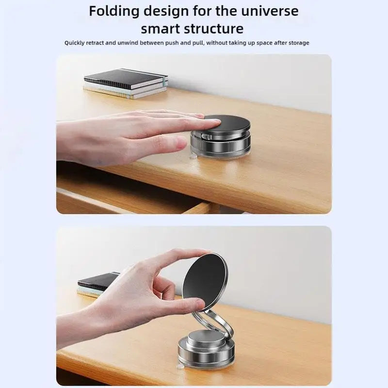 Soporte magnético para teléfono al vacío ajustable 360, soporte para teléfono con ventosa para Magsafe, soporte portátil para teléfono móvil para coches, maquillaje, gimnasio
