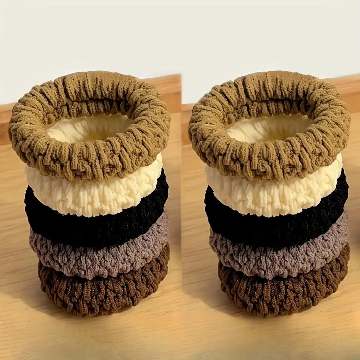 HairTies, coleteros duraderos de alta elasticidad: coleteros de punto grueso sin costuras en colores surtidos