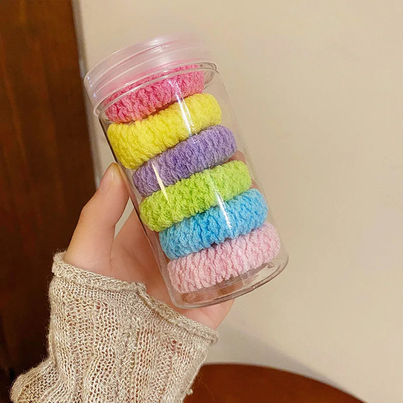 HairTies, coleteros duraderos de alta elasticidad: coleteros de punto grueso sin costuras en colores surtidos
