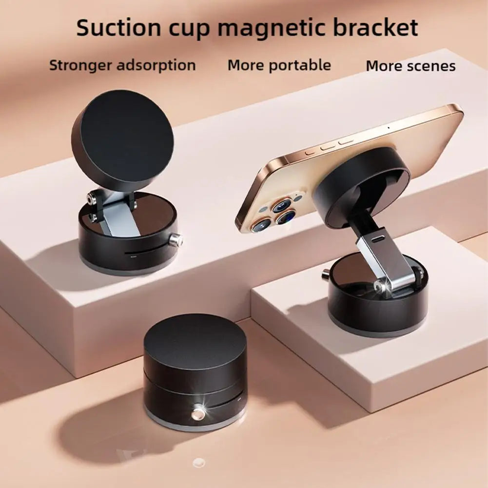 Soporte magnético para teléfono, soporte ajustable para teléfono con succión de adsorción al vacío, soporte Universal de absorción magnética para coche