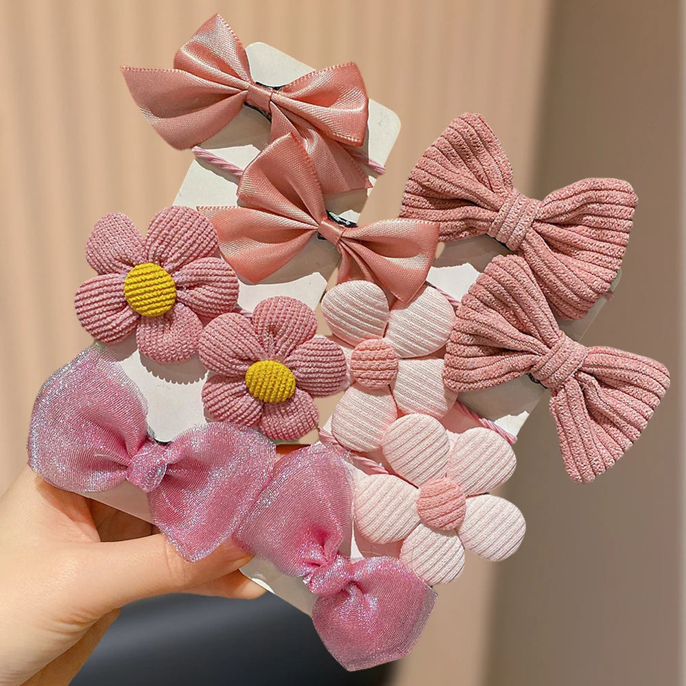 Paquete de 10 adorables lazos para el cabello rosas, regalo para niñas, adecuado para todas las ocasiones, accesorios para el cabello