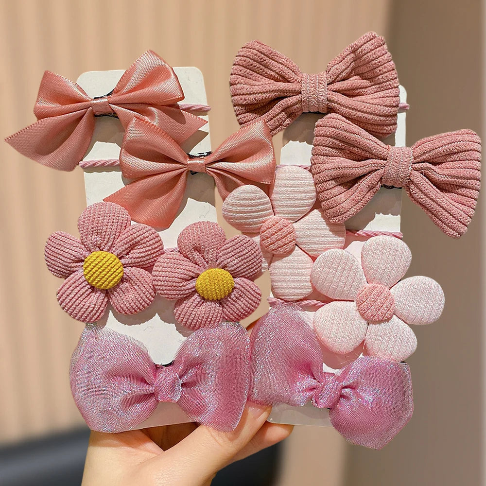 Paquete de 10 adorables lazos para el cabello rosas, regalo para niñas, adecuado para todas las ocasiones, accesorios para el cabello