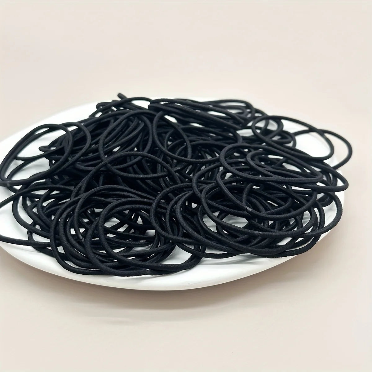 98/200 Uds. Lazos elásticos negros para el cabello para mujeres y niñas, cuerdas para el cabello, coleteros de Color sólido, accesorios para el cabello simples y duraderos para niñas