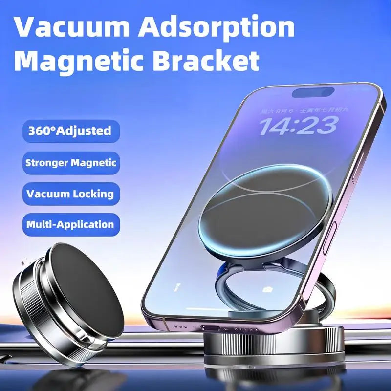 Soporte magnético para teléfono al vacío ajustable 360, soporte para teléfono con ventosa para Magsafe, soporte portátil para teléfono móvil para coches, maquillaje, gimnasio